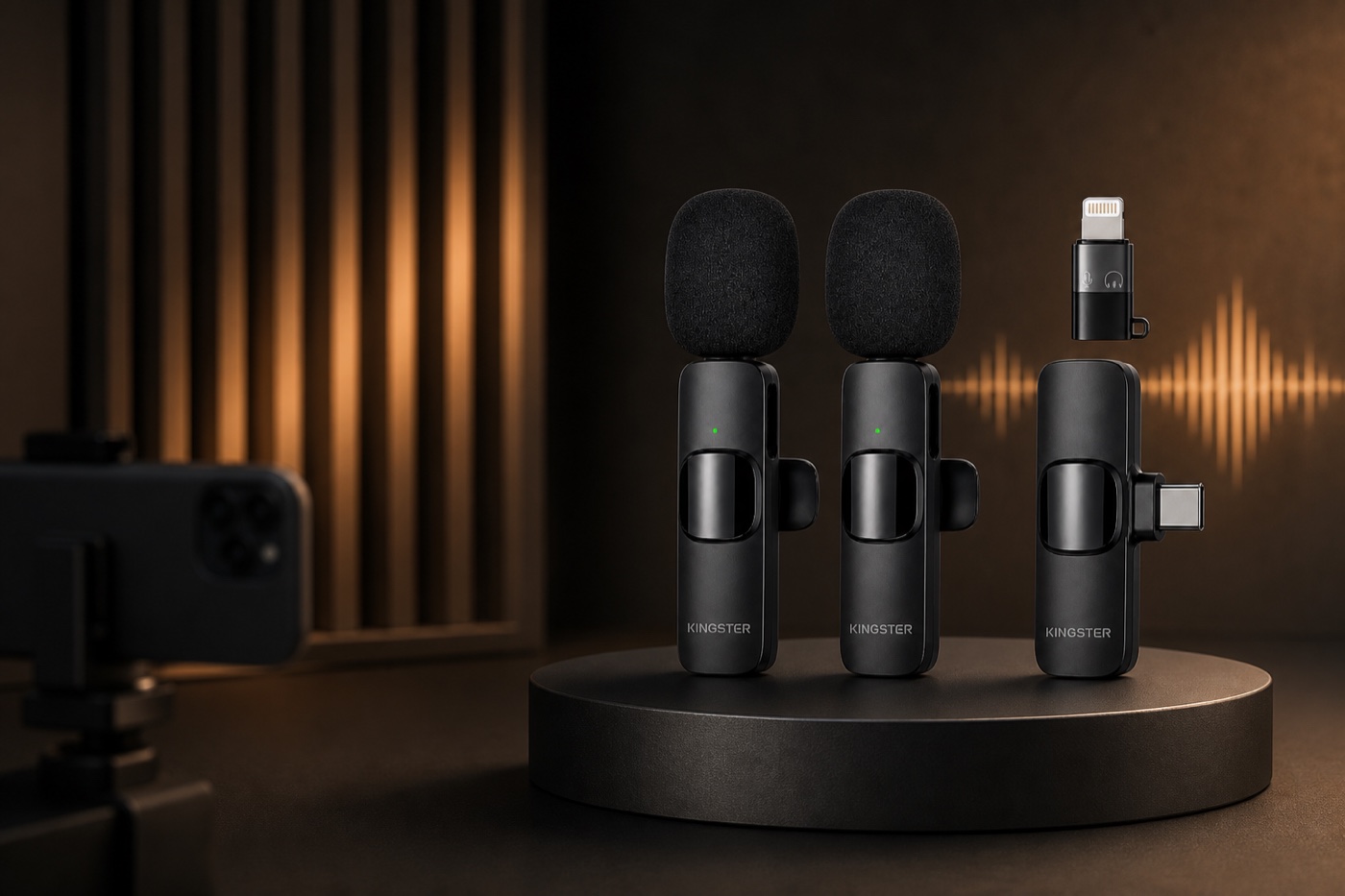 KINGSTER K9 Dual Wireless Lavalier Microphone kit